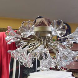 Flower glass flushmount