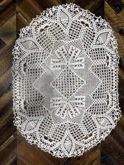 Handmade Balkan Style Crochet Table Runner