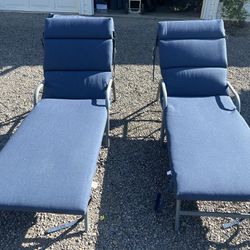 Loungers With Cushions- Set of 2