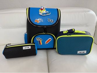 Light Nine Kids Student Backpack, Lunch Tote, pencil pouch