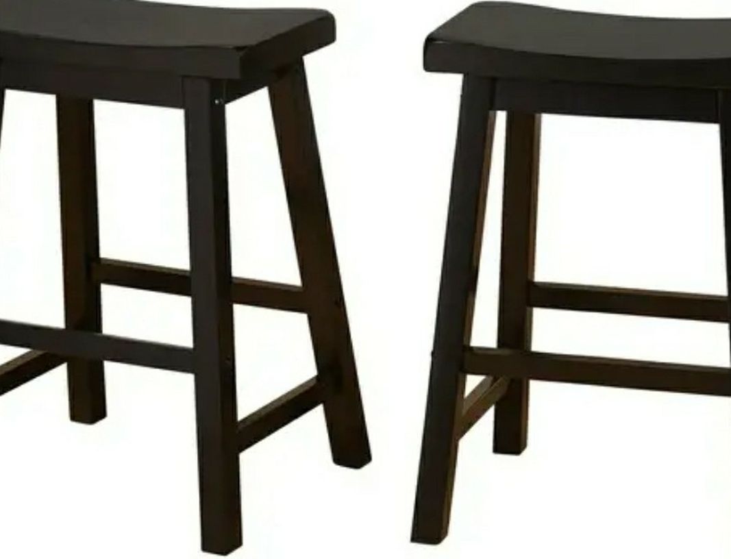 Black Wooden Stools