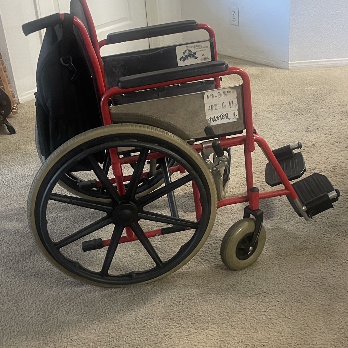 Wheelchair, Gel Seat, And Carrying Bag