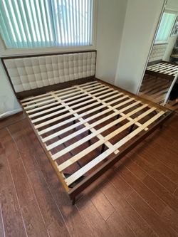 Mid-century modern king size bed frame