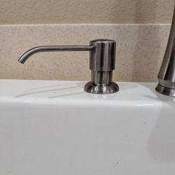 In-Sink Kitchen Soap Dispenser, Brushed Stainless Steel