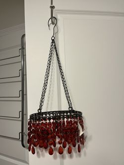 Beautiful red hanging candleholder