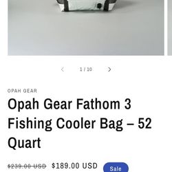 Opah Gear Kill Bag Fathom 3 Fishing Cooler Bag 52 Quarts