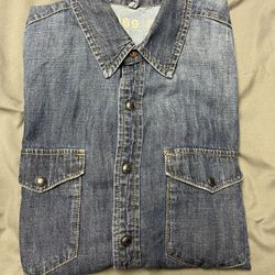 Men’s GAP 1969 Blue Denim Shirt - Size Small