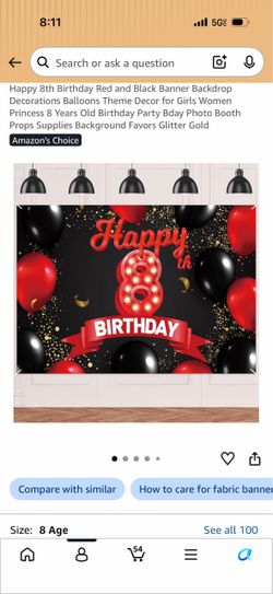 Free 8th Birthday Banner