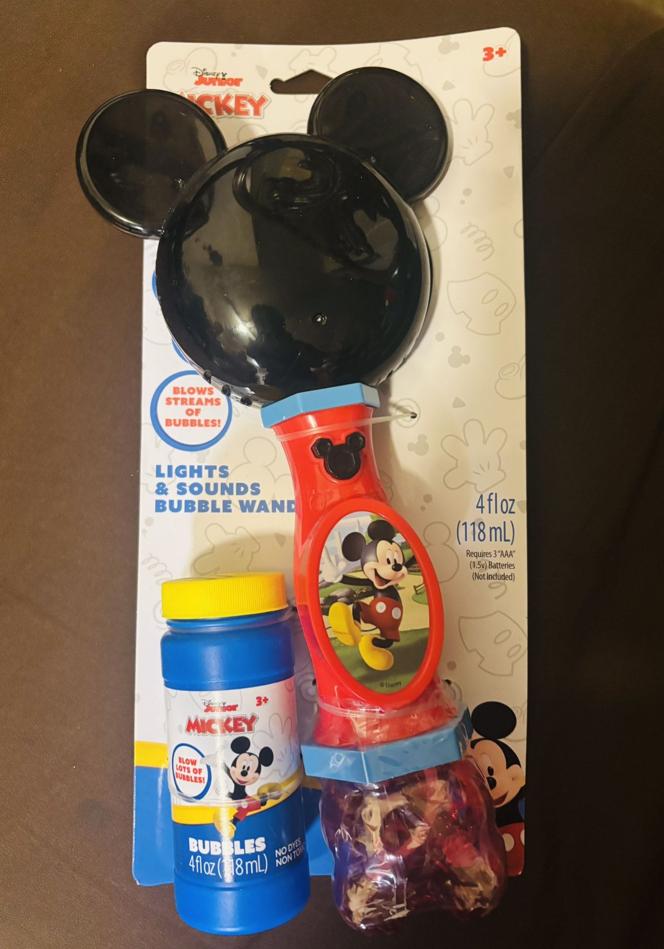 New Disney Mickey Mouse Lights And Sound Bubble Wand