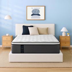 12 inch queen mattress Medium Firm Memory Foam Hybrid Mattress new in box