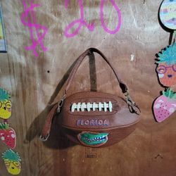 Leather Gator Football Purse 