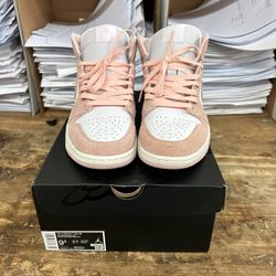 Jordan 1 Size 9.5 Mid SE “Pink Suede” (With Box) 