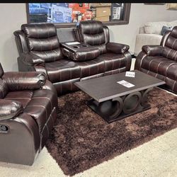 NEW SOFA AND LOVESEAT WITH OPTIONAL RECLINER, INCLUDING FREE DELIVERY