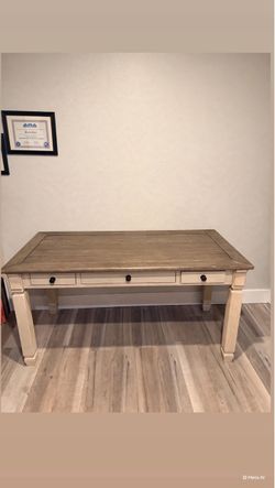 Home Office Desk with Drawers with side shelves