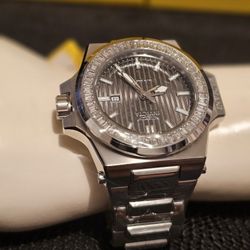 NEW MEN'S LUXURY BIG FACE ORIGINAL AKULA CRYSTAL SWISS QUARTZ IN_VIC_TA ⌚️ 