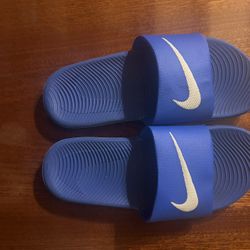 Blue Nike Slides Youth Size 5