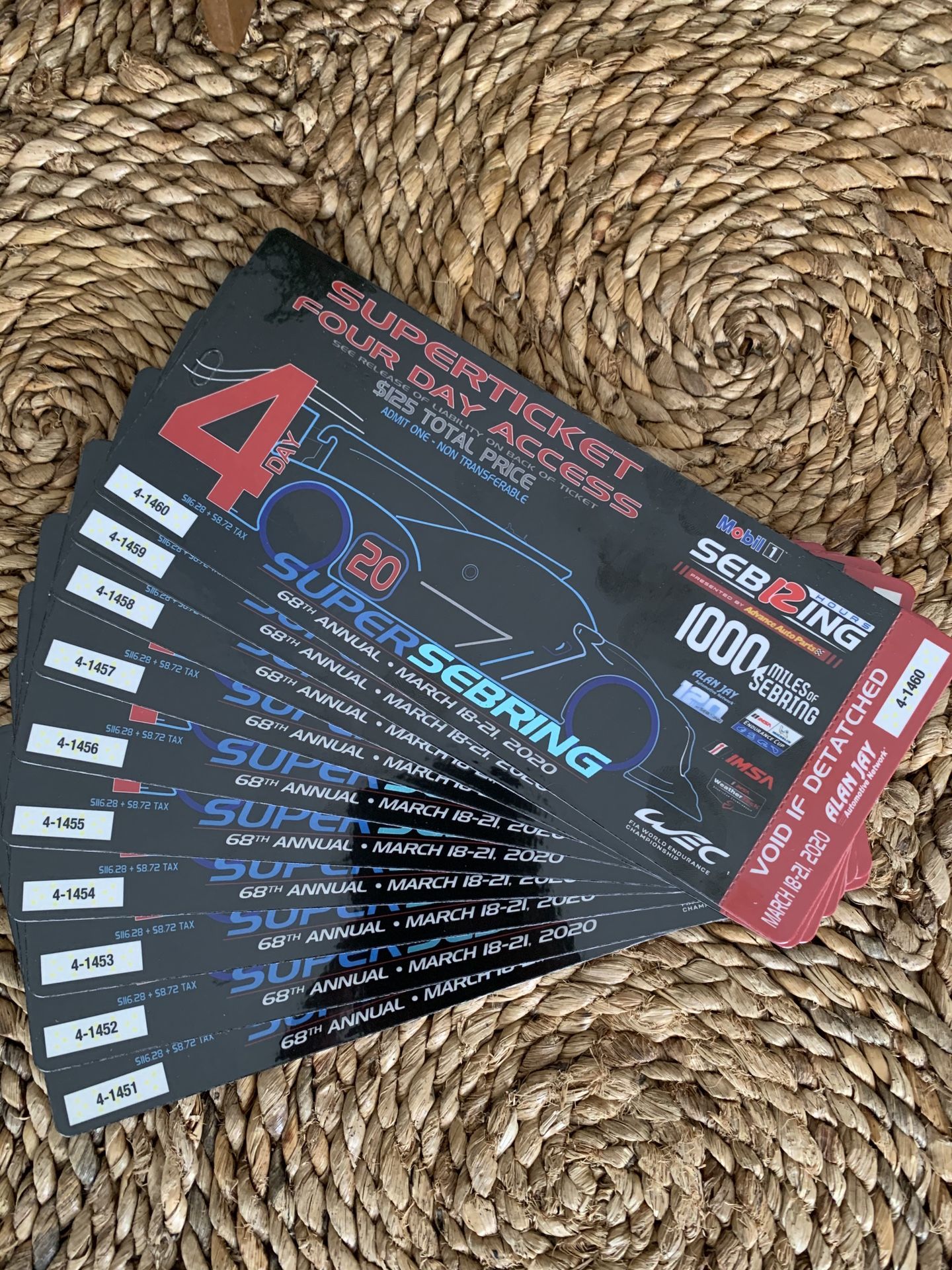 Sebring 4 day race pass (10 tix)