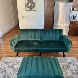 Green Velvet Sleeper Sofa