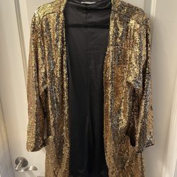 Gold Sequin Cardigan