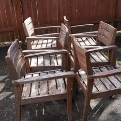 Chairs Table and Umbrella - Need Work