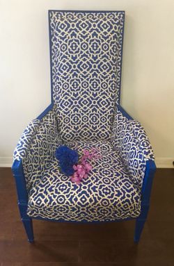 Beautiful antique chair... new fabric and padding