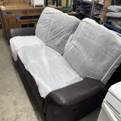 85.82 in. D Rolled Arm Faux Leather Modular Push Back Manual Recliner Sofa for Living Room in Espresso