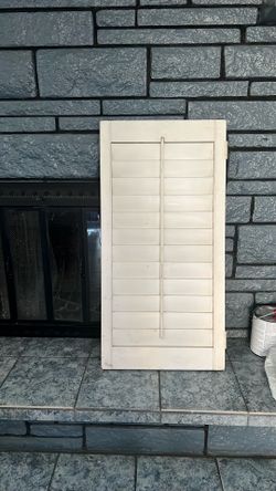 White wooden shutter