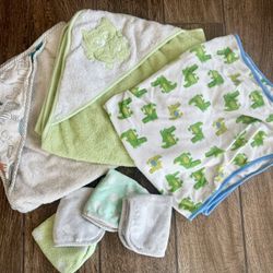 Baby Hooded Towels And Washcloths
