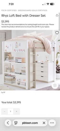 Potterybarn Ryhs Loft Bed