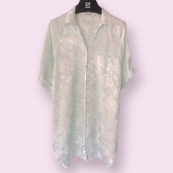 Floral Satin Mint Nightgown 