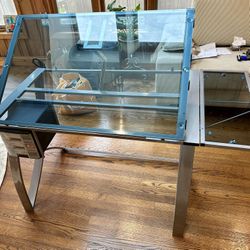 Glass Adjustable Art Desk