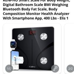RENPHO Smart Scale for Body Weight, Digital Bathroom Scale BMI Weighing Bluetooth Body Fat Scale, Body Composition Monitor Health Analyzer with Smartp