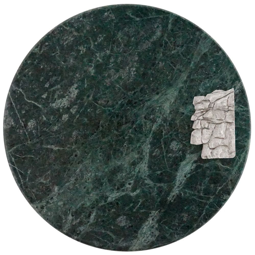 NEW/UNOPENED Green Marble New Hampshire “Old Man of the Mountain” Cheese Board, 10in Round