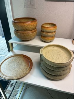 Vintage Handmade Studio Pottery Stoneware Set – Complete Collection