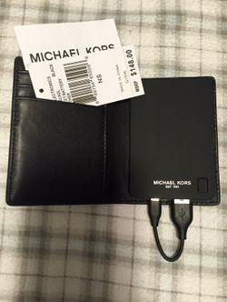 MENS BRAND NEW LEATHER PHONE CHARGING WALLET