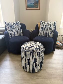 El dorado Joey II Blue 3-Piece Living Set
