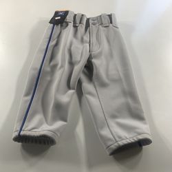 Mizuno Premier Youth Small Baseball Pants Short Knickers Pant Gray w/ Royal Pipe
