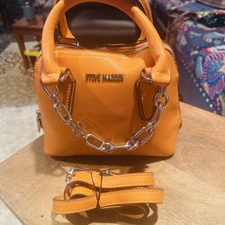 Steve Madden Orange Mini Bag Crossbody Purse Clean