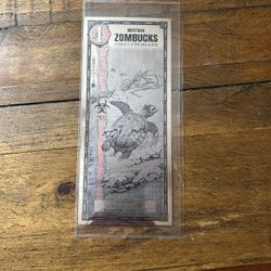 2027 Zombucks World "Mortuga" Silver Note