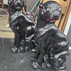 Set Of Panther Statues Only $40