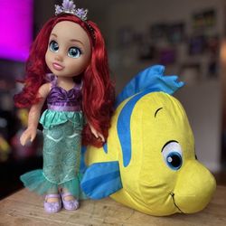 The little mermaid And flounder 