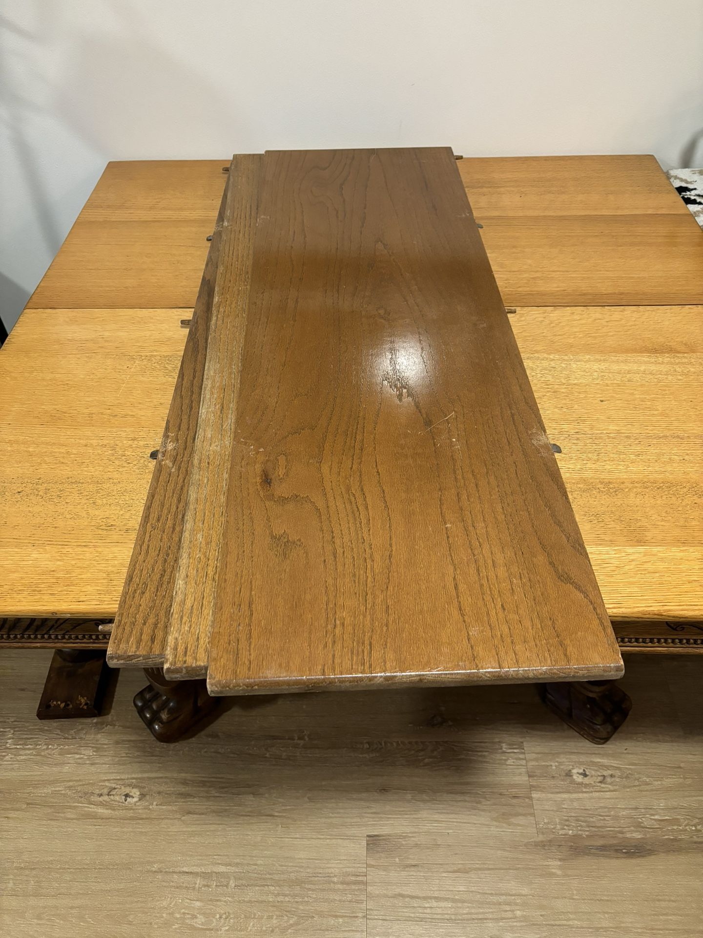 Ornate Turn Of The century/ pre-1900 Dining Room Table - Oak Wood