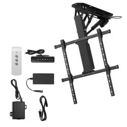 58}Motorized Ceiling TV Mount, TV Wall Mount for 32 to 65 Inch TV, Electric Adjustable Ceiling TV Mount, Motorized Flip Down TV Mount Bracket with Max
