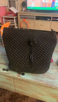Black purse hecha a mano