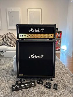 Marshall JVM 410H Amp & Marshall 1960 Lead Cabinet with Accessories