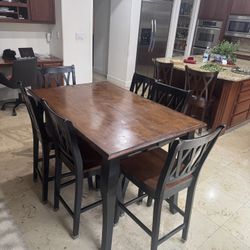 Costco Solid Wood Dining Table & Chairs 