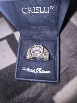 Silver and Platinum Plated Zirconian Diamond ring
