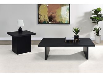 Max Black 2-piece Rectangular Coffee and End Table Set