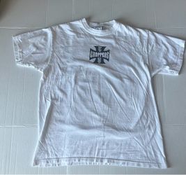 Rare! Vintage West Coast Choppers Big Logo White T-Shirt Size L
