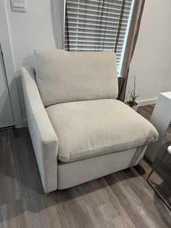 Kennedy Cream Power LAF Recliner Sofa From Living Spaces